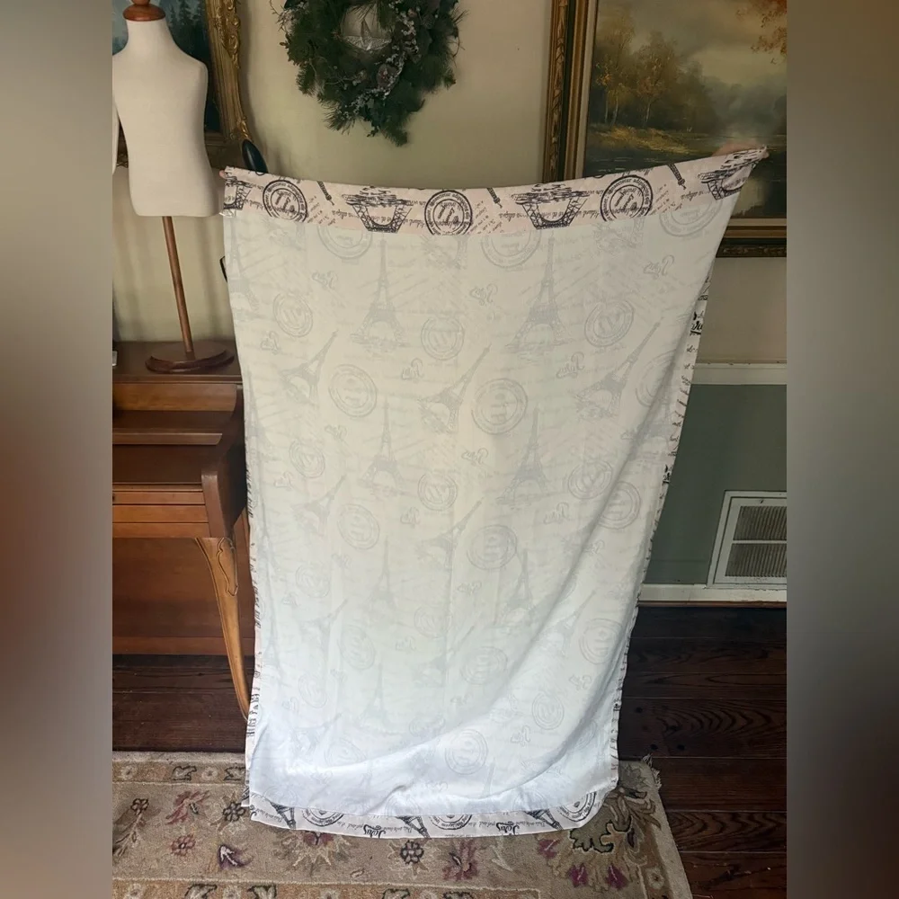 Paris Eiffel Tower Print Fabric Curtain 41 x 62